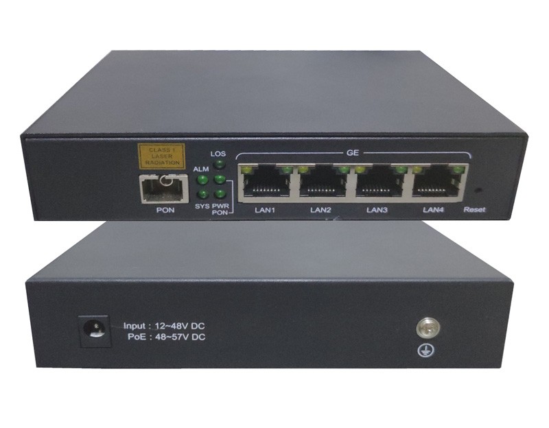 BL-GP1400-POE四口铁壳4GE千兆GPON POE ONU/ONT光猫