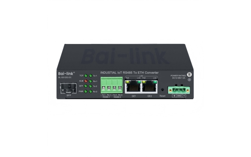 Bai-link BL-SS1202-DC RS485串口服务器转以太网Modbus RTU网关MQTT